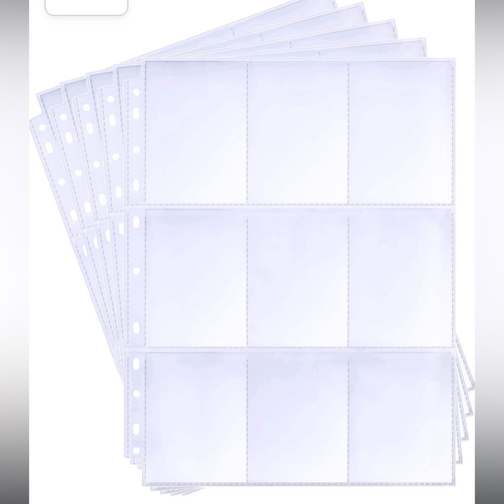 20 Trading Card Sleeves - Double Sided 9 Pockets per page - 360 pockets